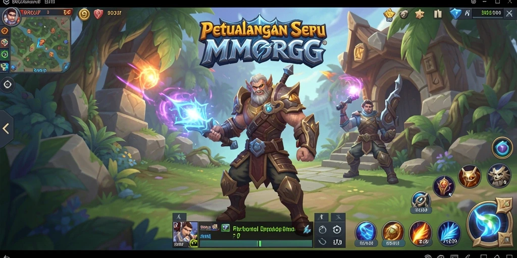 Screenshot gameplay BROJP yang menunjukkan pertarungan menarik dan dunia yang luas.