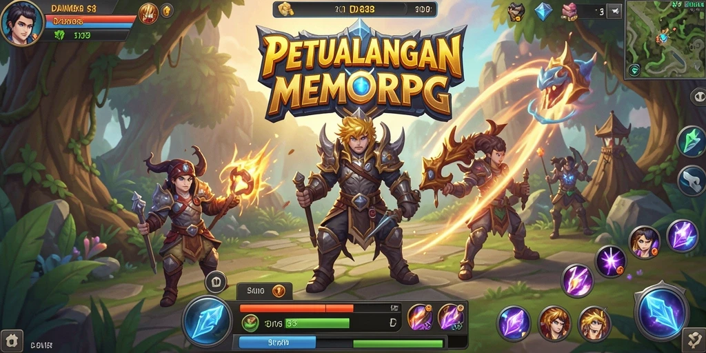 Screenshot gameplay MMORPG yang menampilkan aksi seru di DAM88.
