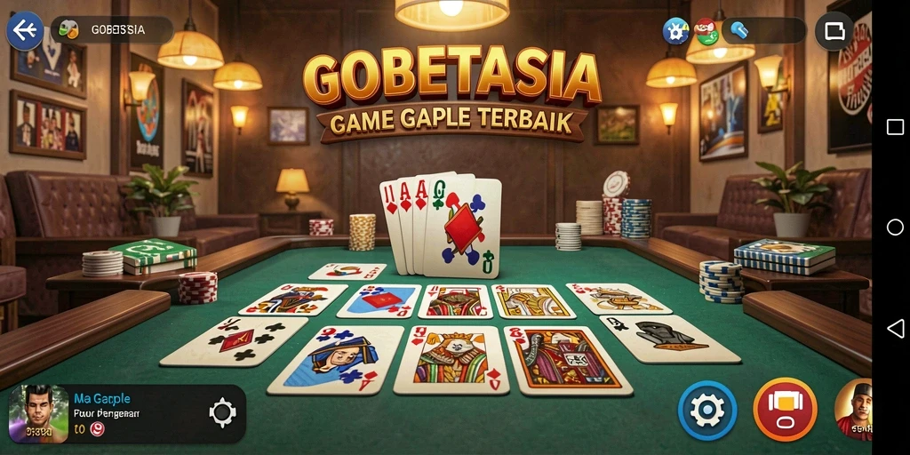 Gameplay seru GOBETASIA saat bermain Gaple dengan teman.
