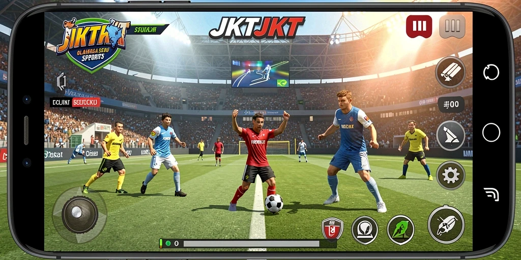 Tampilan menarik dari gameplay JKTJKT yang penuh aksi olahraga.