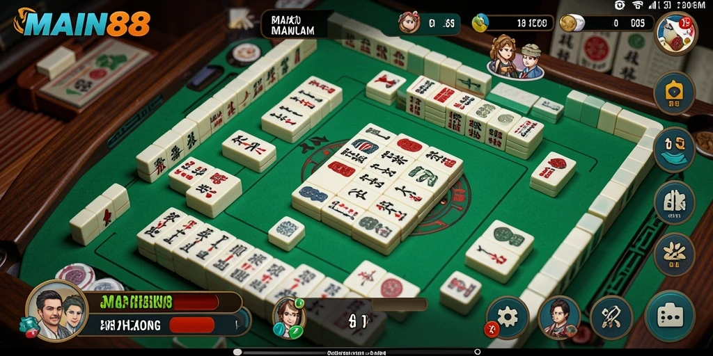 Tampilan menarik dari gameplay Mahjong di MAIN88.