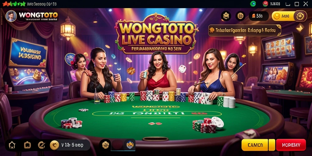 Tampilan gameplay seru dan interaktif dari aplikasi Live Casino WONGTOTO.